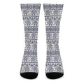 African Tribal Elephant Pattern Print Crew Socks