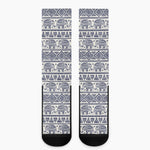 African Tribal Elephant Pattern Print Crew Socks