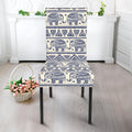 African Tribal Elephant Pattern Print Dining Chair Slipcover