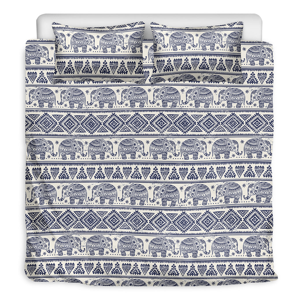 African Tribal Elephant Pattern Print Duvet Cover Bedding Set