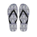 African Tribal Elephant Pattern Print Flip Flops