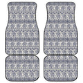 African Tribal Elephant Pattern Print Front and Back Car Floor Mats