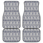 African Tribal Elephant Pattern Print Front and Back Car Floor Mats