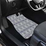 African Tribal Elephant Pattern Print Front and Back Car Floor Mats