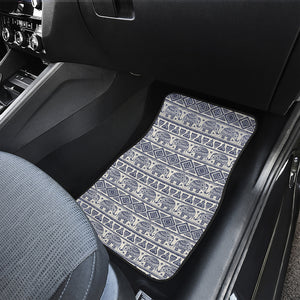 African Tribal Elephant Pattern Print Front and Back Car Floor Mats