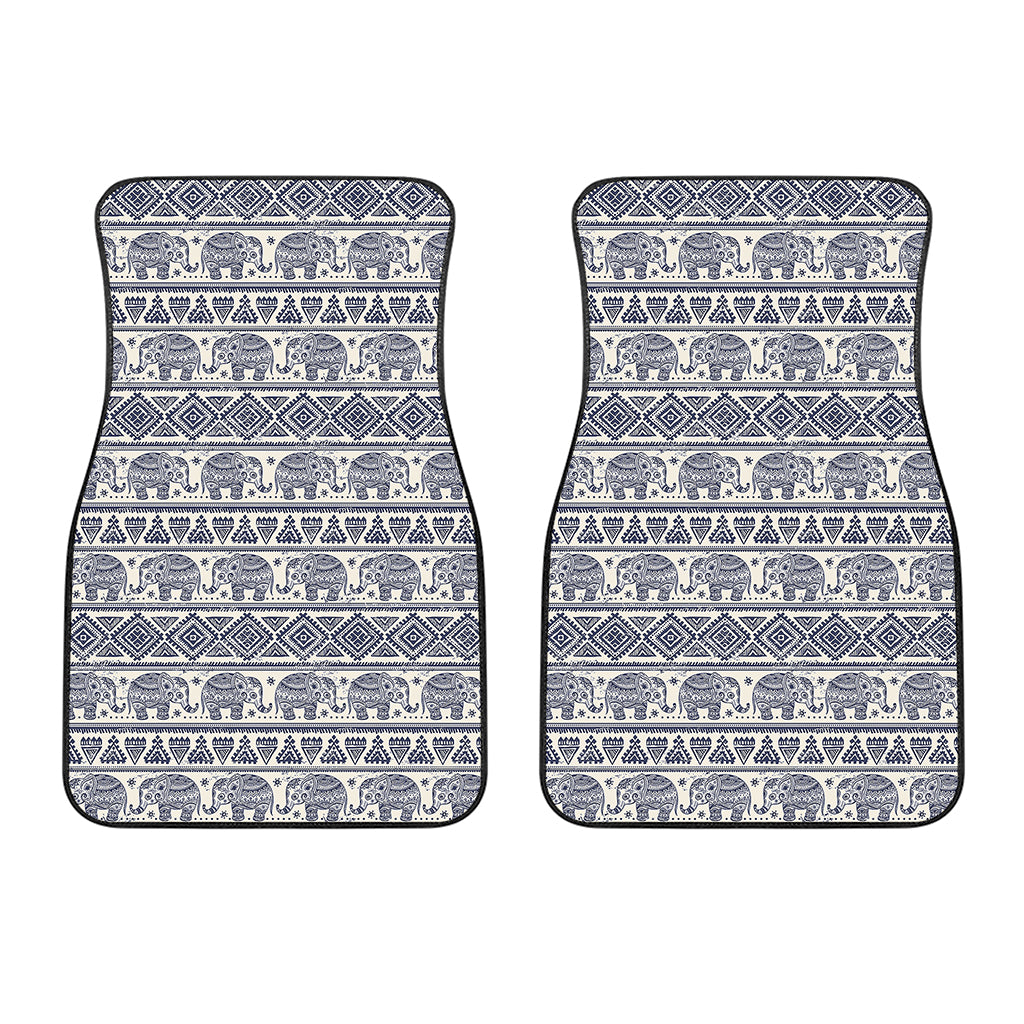 African Tribal Elephant Pattern Print Front Car Floor Mats