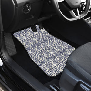 African Tribal Elephant Pattern Print Front Car Floor Mats