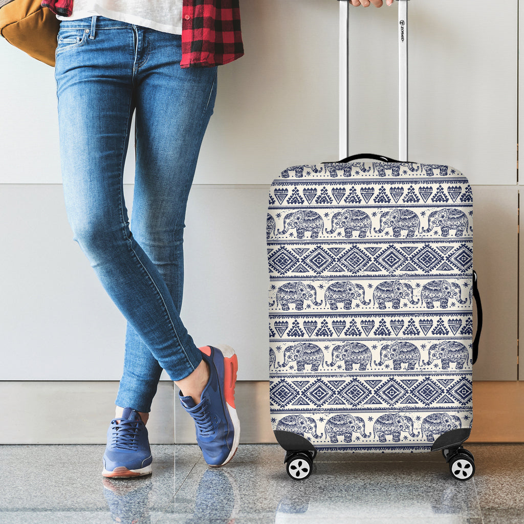 African Tribal Elephant Pattern Print Luggage Cover
