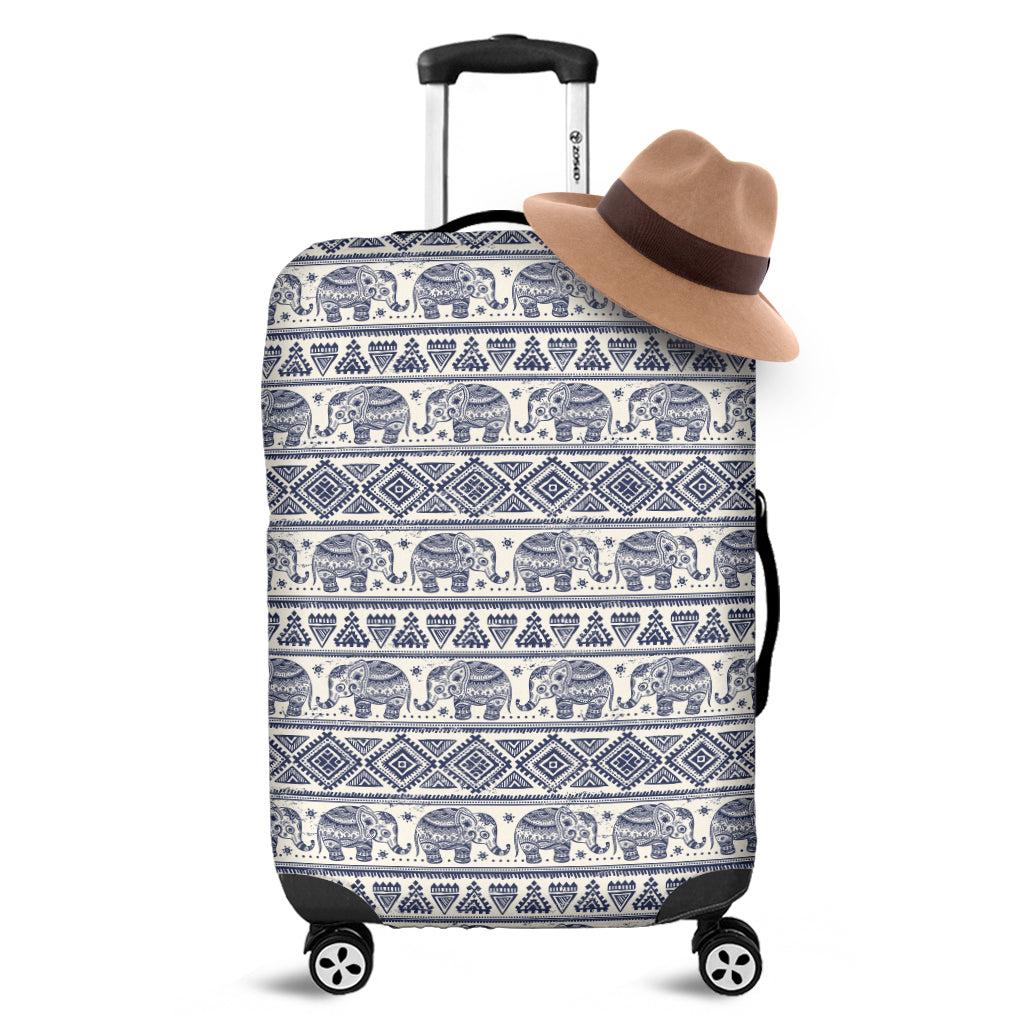 African Tribal Elephant Pattern Print Luggage Cover