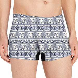 African Tribal Elephant Pattern Print Men's Boxer Briefs