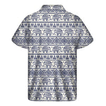 African Tribal Elephant Pattern Print Men's Short Sleeve Shirt