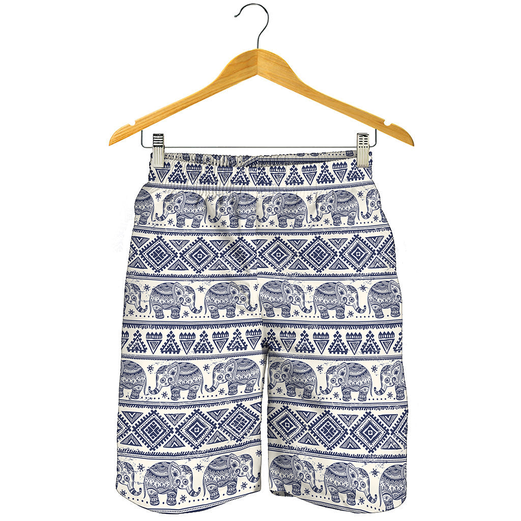 African Tribal Elephant Pattern Print Men's Shorts