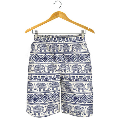 African Tribal Elephant Pattern Print Men's Shorts