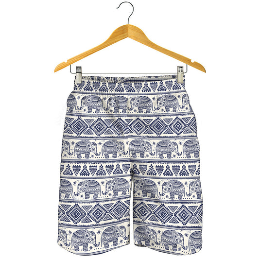 African Tribal Elephant Pattern Print Men's Shorts