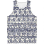 African Tribal Elephant Pattern Print Men's Tank Top