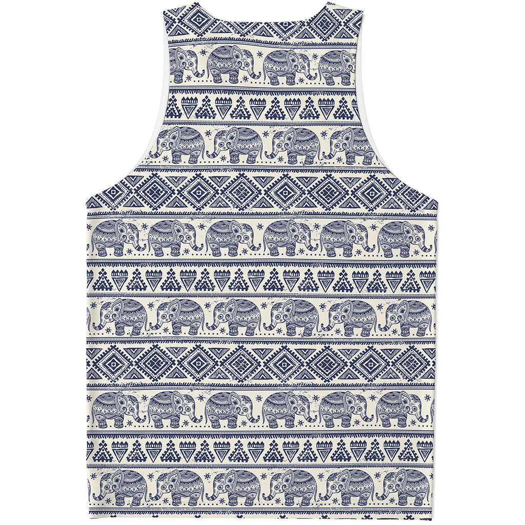 African Tribal Elephant Pattern Print Men's Tank Top