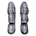 African Tribal Elephant Pattern Print Muay Thai Shin Guards