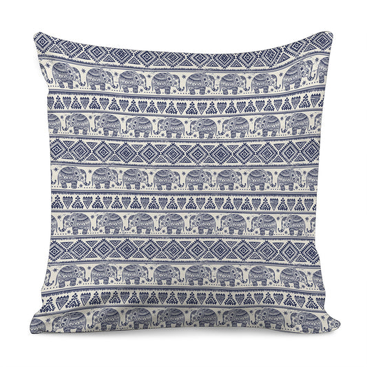 African Tribal Elephant Pattern Print Pillow Cover