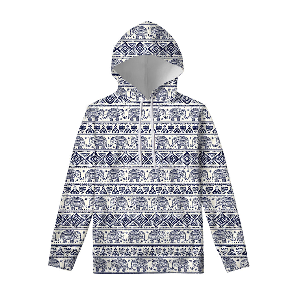 African Tribal Elephant Pattern Print Pullover Hoodie