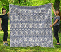 African Tribal Elephant Pattern Print Quilt