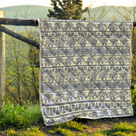 African Tribal Elephant Pattern Print Quilt