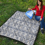 African Tribal Elephant Pattern Print Quilt