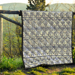 African Tribal Elephant Pattern Print Quilt