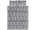 African Tribal Elephant Pattern Print Quilt Bed Set