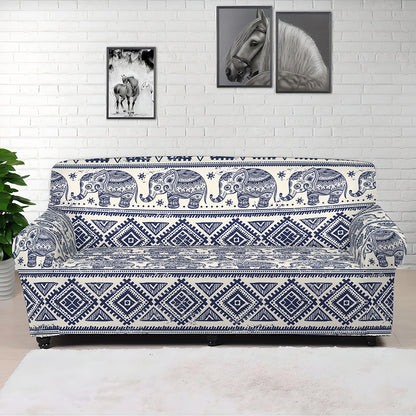 African Tribal Elephant Pattern Print Sofa Cover