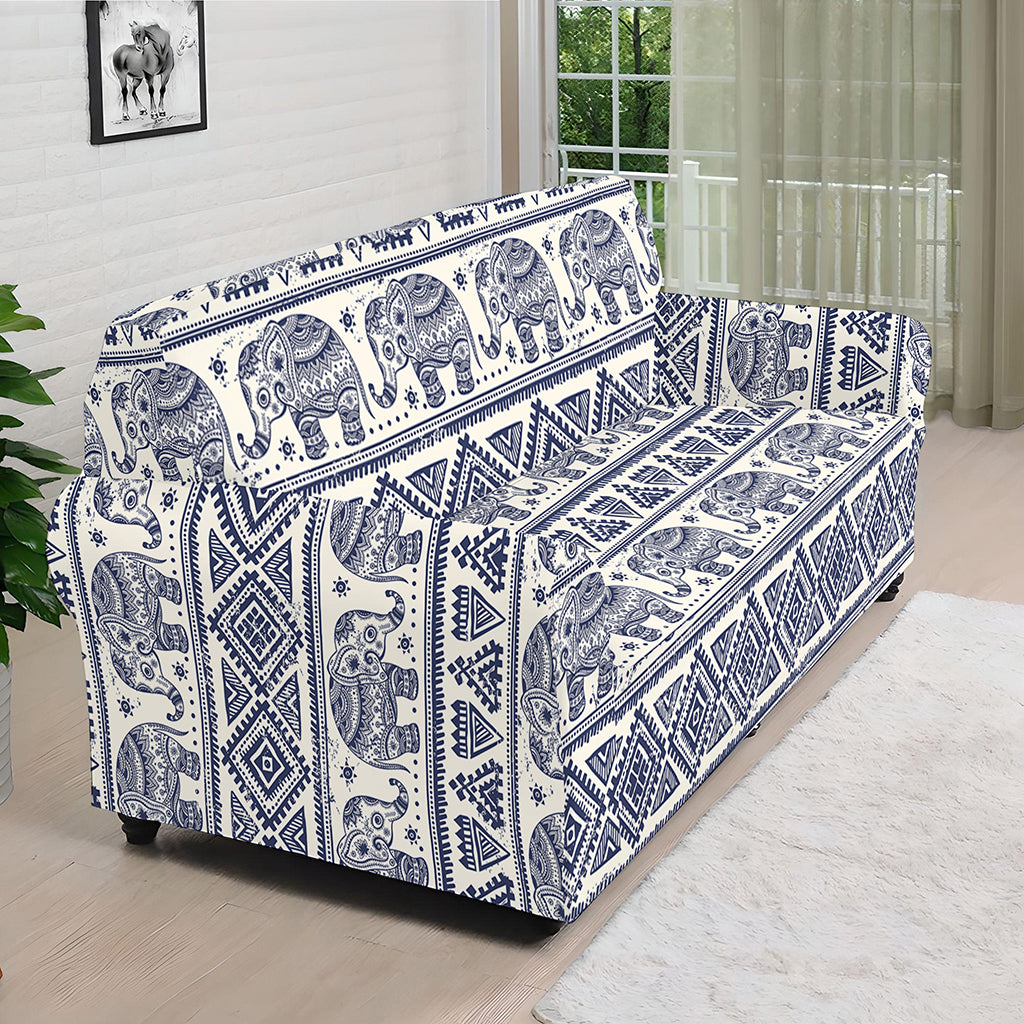 African Tribal Elephant Pattern Print Sofa Cover