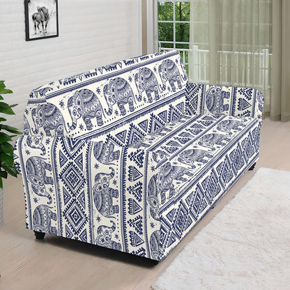 African Tribal Elephant Pattern Print Sofa Cover
