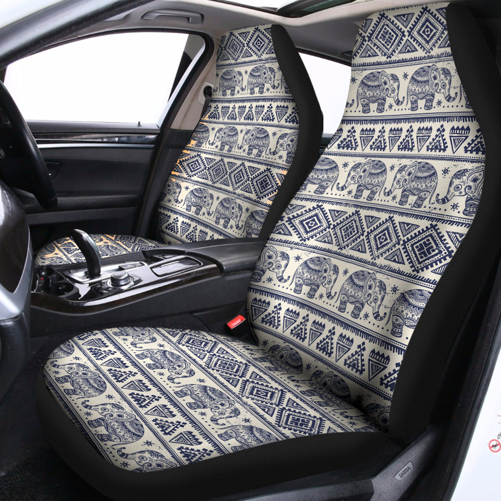 African Tribal Elephant Pattern Print Universal Fit Car Seat Covers