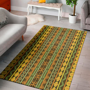 African Tribal Inspired Pattern Print Area Rug