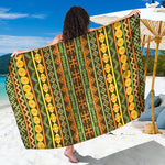 African Tribal Inspired Pattern Print Beach Sarong Wrap