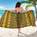 African Tribal Inspired Pattern Print Beach Sarong Wrap