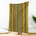 African Tribal Inspired Pattern Print Blanket
