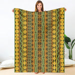 African Tribal Inspired Pattern Print Blanket