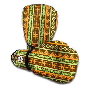 African Tribal Inspired Pattern Print Boxing Gloves