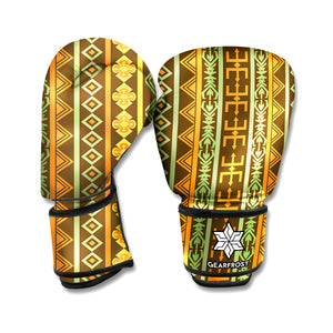 African Tribal Inspired Pattern Print Boxing Gloves