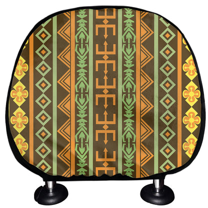 African Tribal Inspired Pattern Print Car Headrest Covers