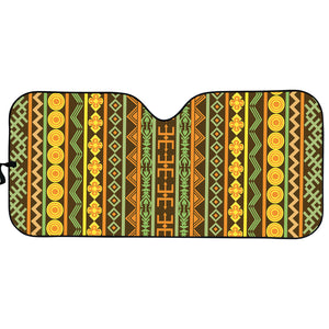 African Tribal Inspired Pattern Print Car Sun Shade