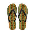 African Tribal Inspired Pattern Print Flip Flops