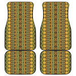 African Tribal Inspired Pattern Print Front and Back Car Floor Mats