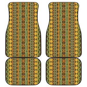 African Tribal Inspired Pattern Print Front and Back Car Floor Mats