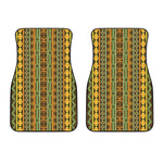 African Tribal Inspired Pattern Print Front Car Floor Mats