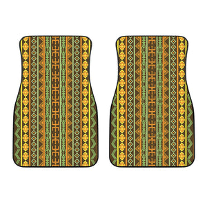 African Tribal Inspired Pattern Print Front Car Floor Mats