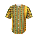 African Tribal Inspired Pattern Print Men's Baseball Jersey