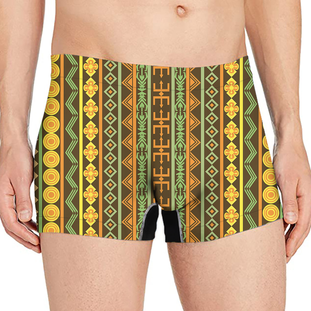 African Tribal Inspired Pattern Print Men's Boxer Briefs