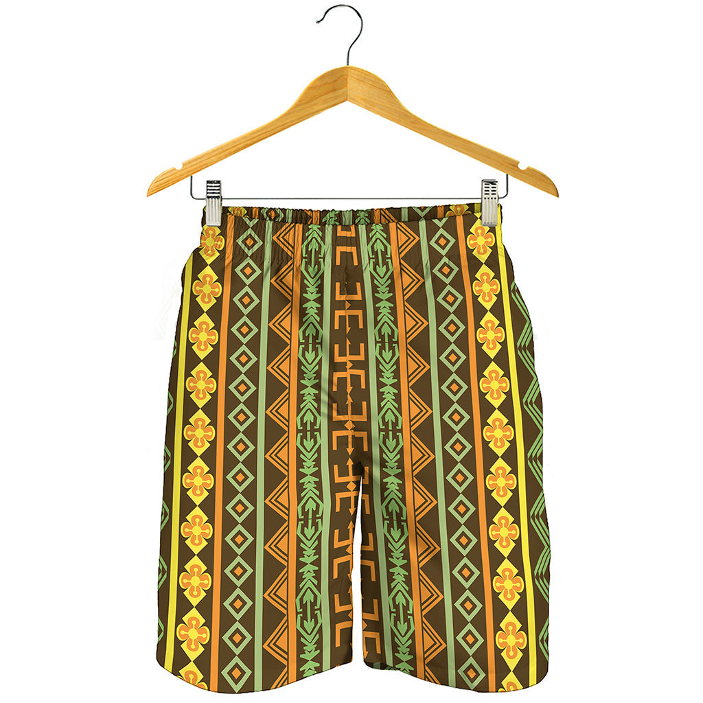 African Tribal Inspired Pattern Print Men's Shorts