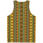 African Tribal Inspired Pattern Print Men's Tank Top